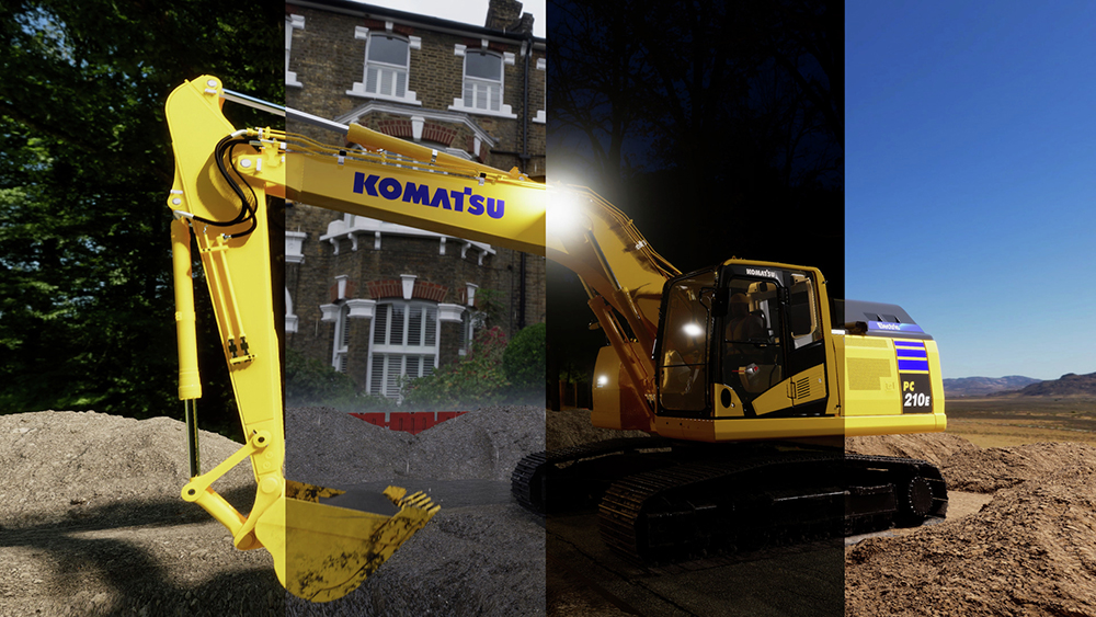 Komatsu is now offering its PC210E electric excavator Komatsu is now offering its PC210E electric excavator