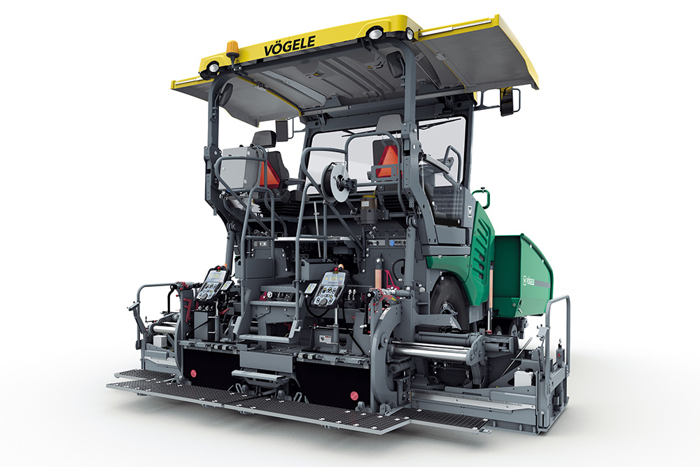 When fitted with the VF500 screed, the SUPER 1703i paver from Vögele is aimed at the North American market When fitted with the VF500 screed, the SUPER 1703i paver from Vögele is aimed at the North American market