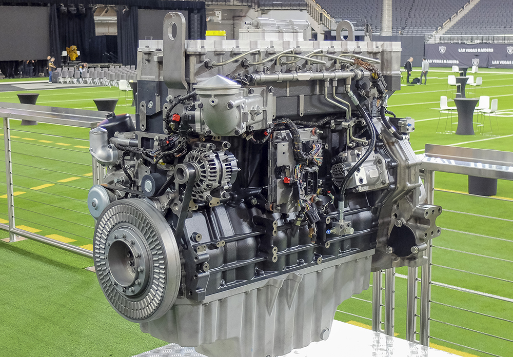 Caterpillar’s new C13D engine offers a class-leading power density Caterpillar’s new C13D engine offers a class-leading power density