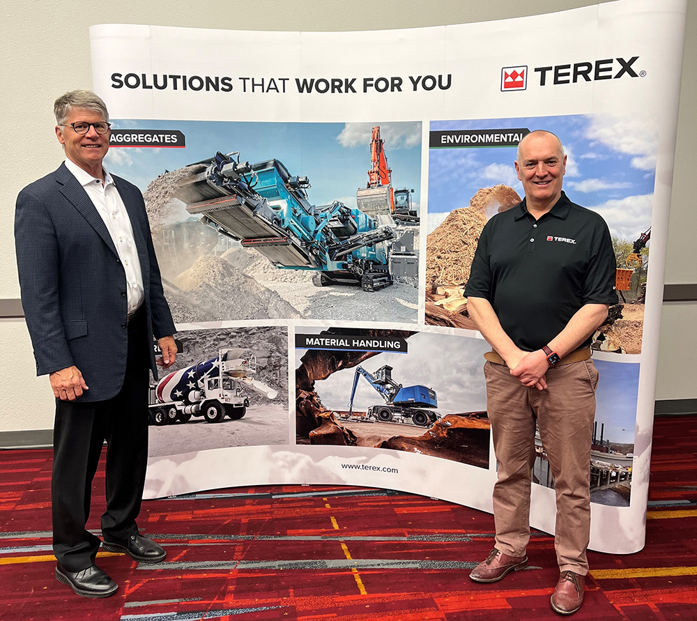 John Garrison, Terex Corporation president & CEO, (left), and Kieran Hegarty, Terex MP president John Garrison, Terex Corporation president & CEO, (left), and Kieran Hegarty, Terex MP president