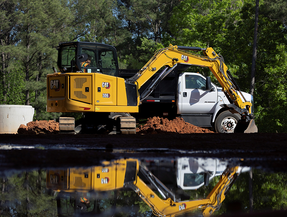 Caterpillar is offering new technology for use with its mini excavators Caterpillar is offering new technology for use with its mini excavators