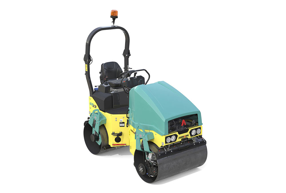 Electric versions of Ammann’s small, twin drum asphalt compactors are available Electric versions of Ammann’s small, twin drum asphalt compactors are available