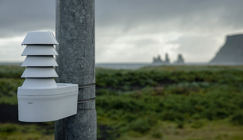 TempCast is a self-powered, wireless NB-IoT unit and the latest IoT-based sensor from Vaisala (image courtesy of Vaisala)