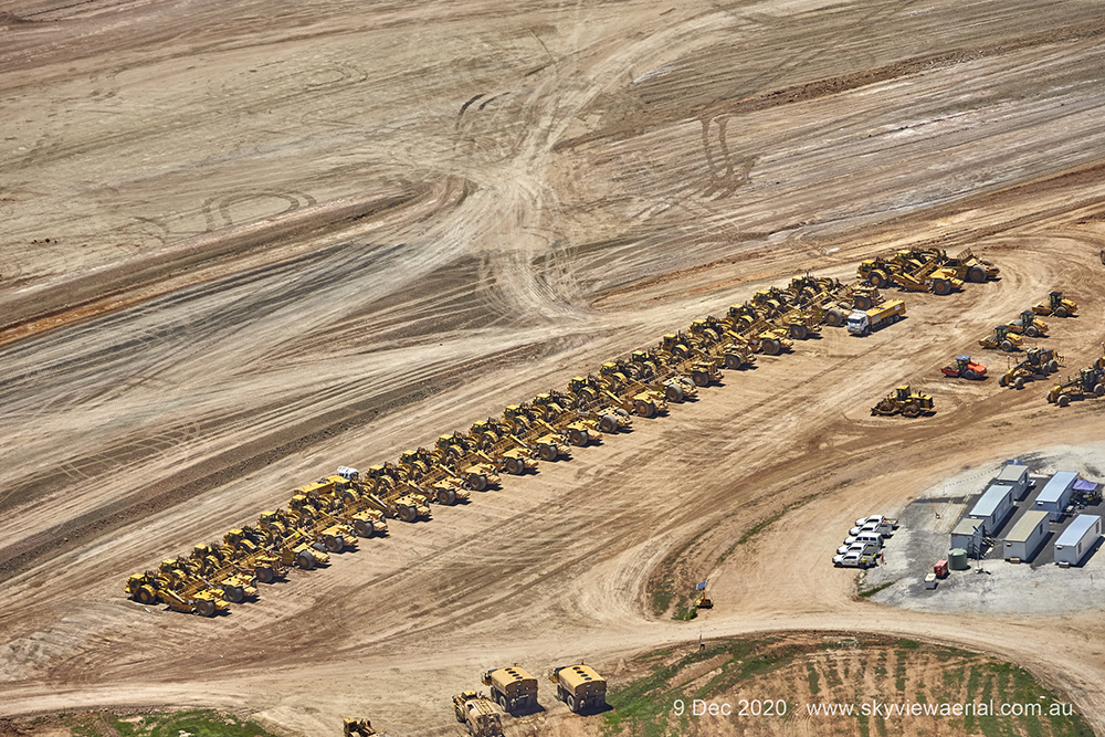 The project has required an extensive machine fleet
