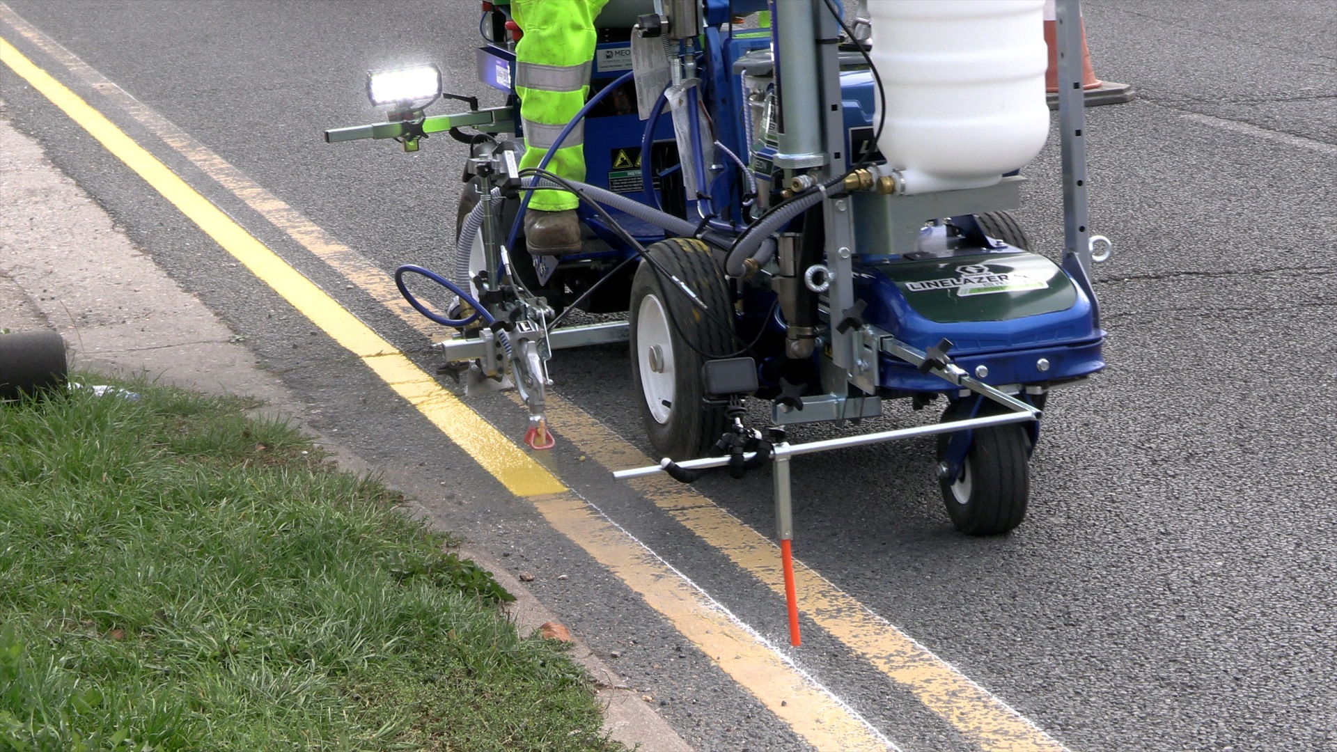 The ECO ES RoadLiner – what Meon says is an industry-first all-electric line marking machine