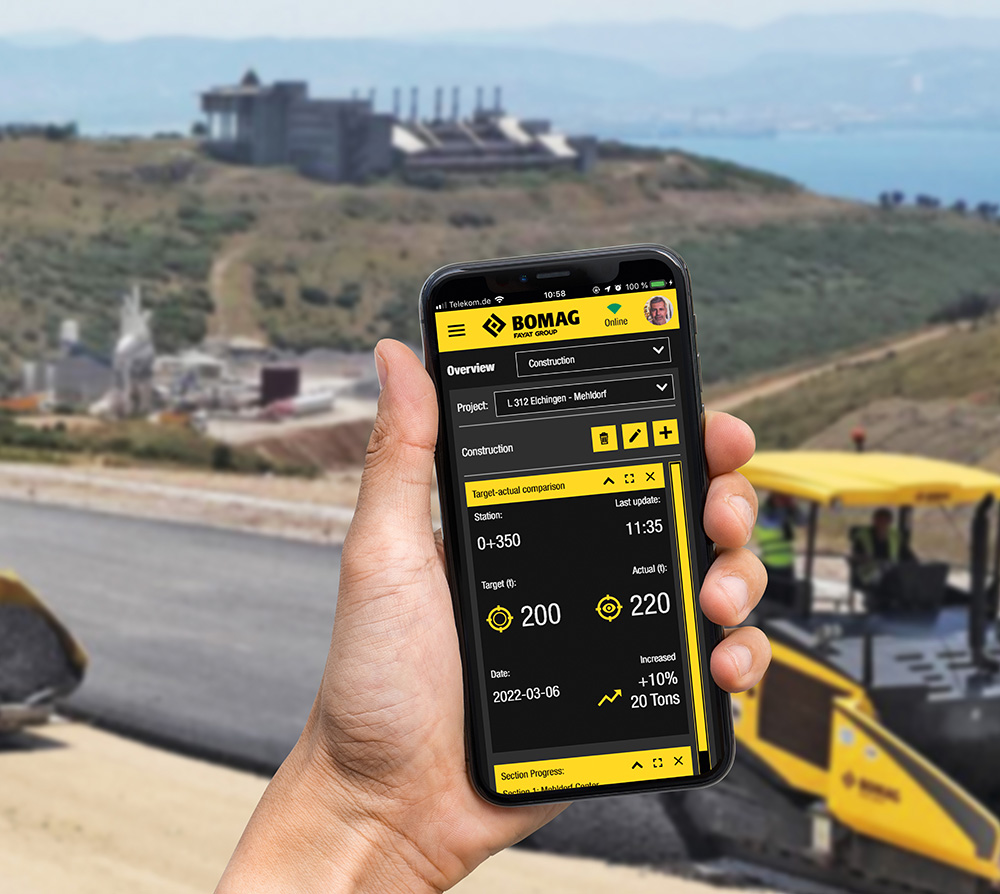 The Bomag Pro system offers improved efficiency by delivering digitalisation at the jobsite The Bomag Pro system offers improved efficiency by delivering digitalisation at the jobsite