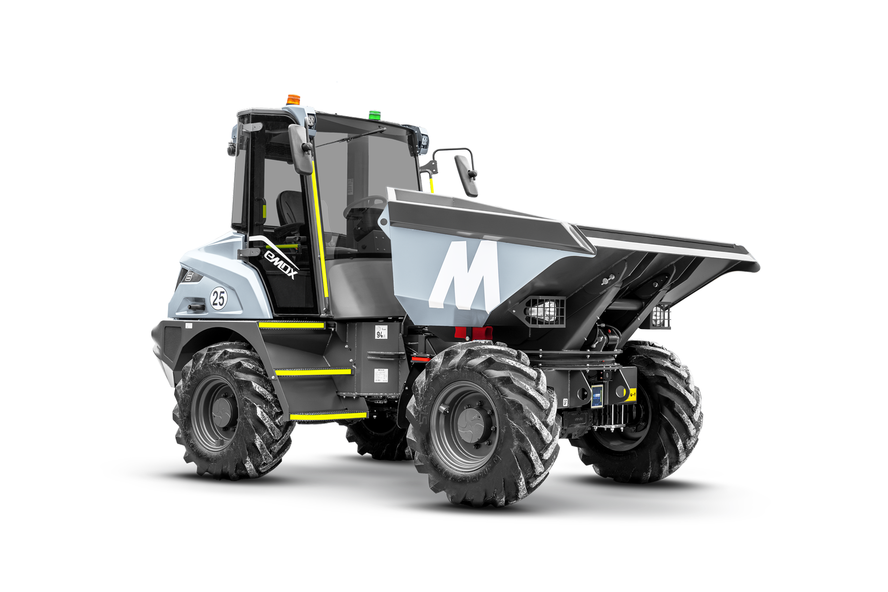 Mecalac’s eMDX dumper - one of a trio of electric machines on a worksite in Annecy