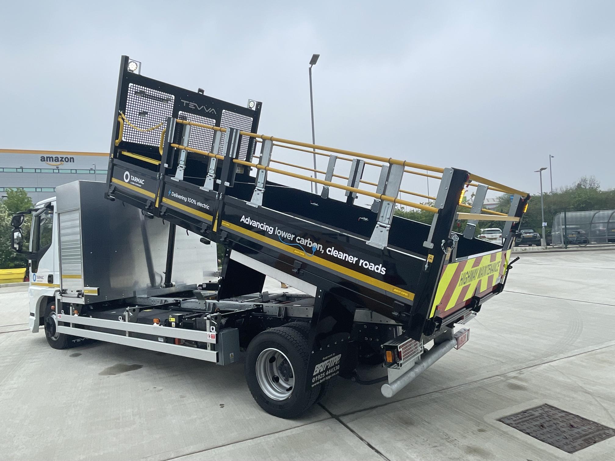Tarmac has been testing out a new electric tipper truck in its fleet