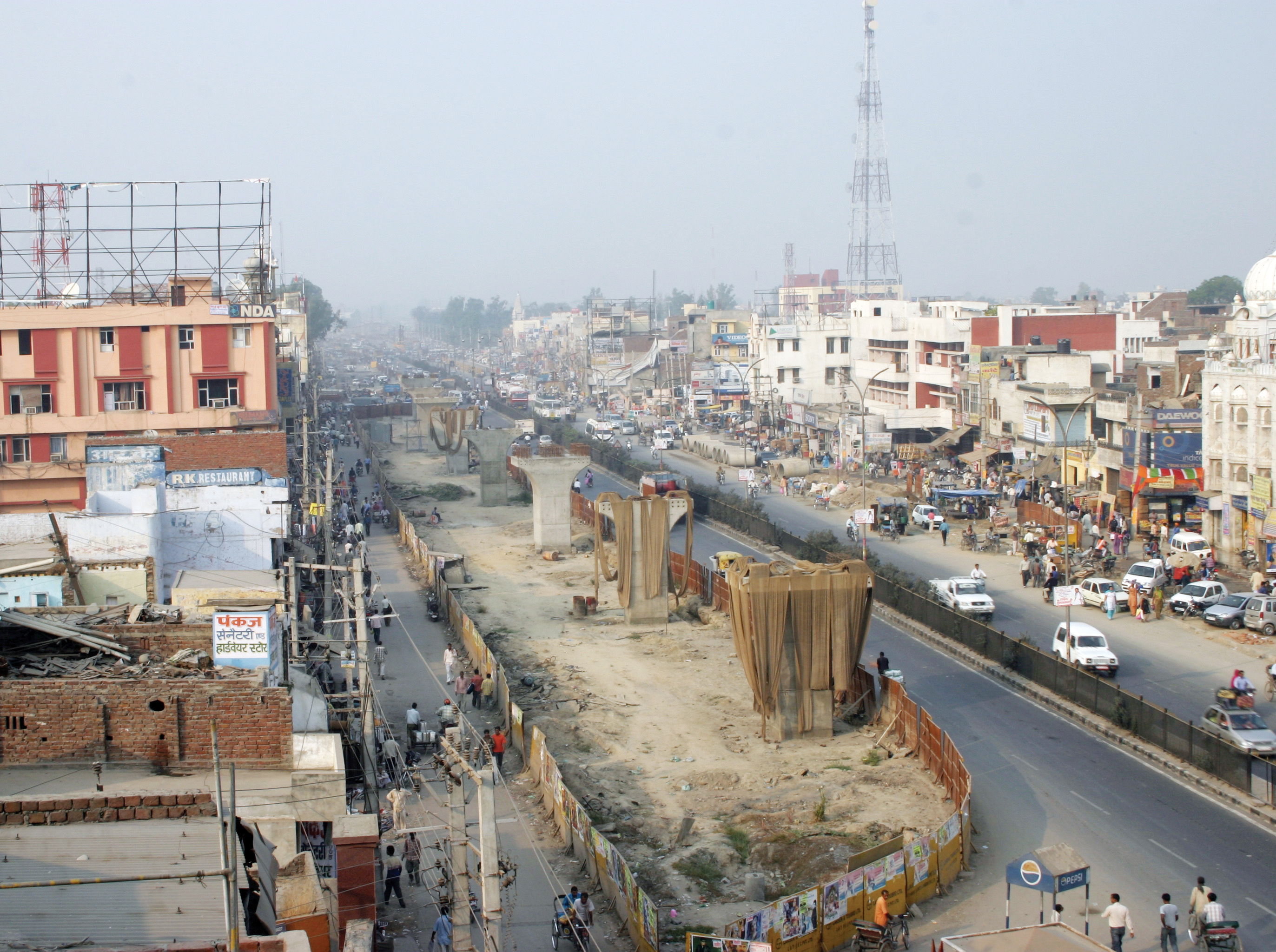 The congested centre of Panipat, near New Delhi, is being transformed with this elevated highway The congested centre of Panipat, near New Delhi, is being transformed with this elevated highway