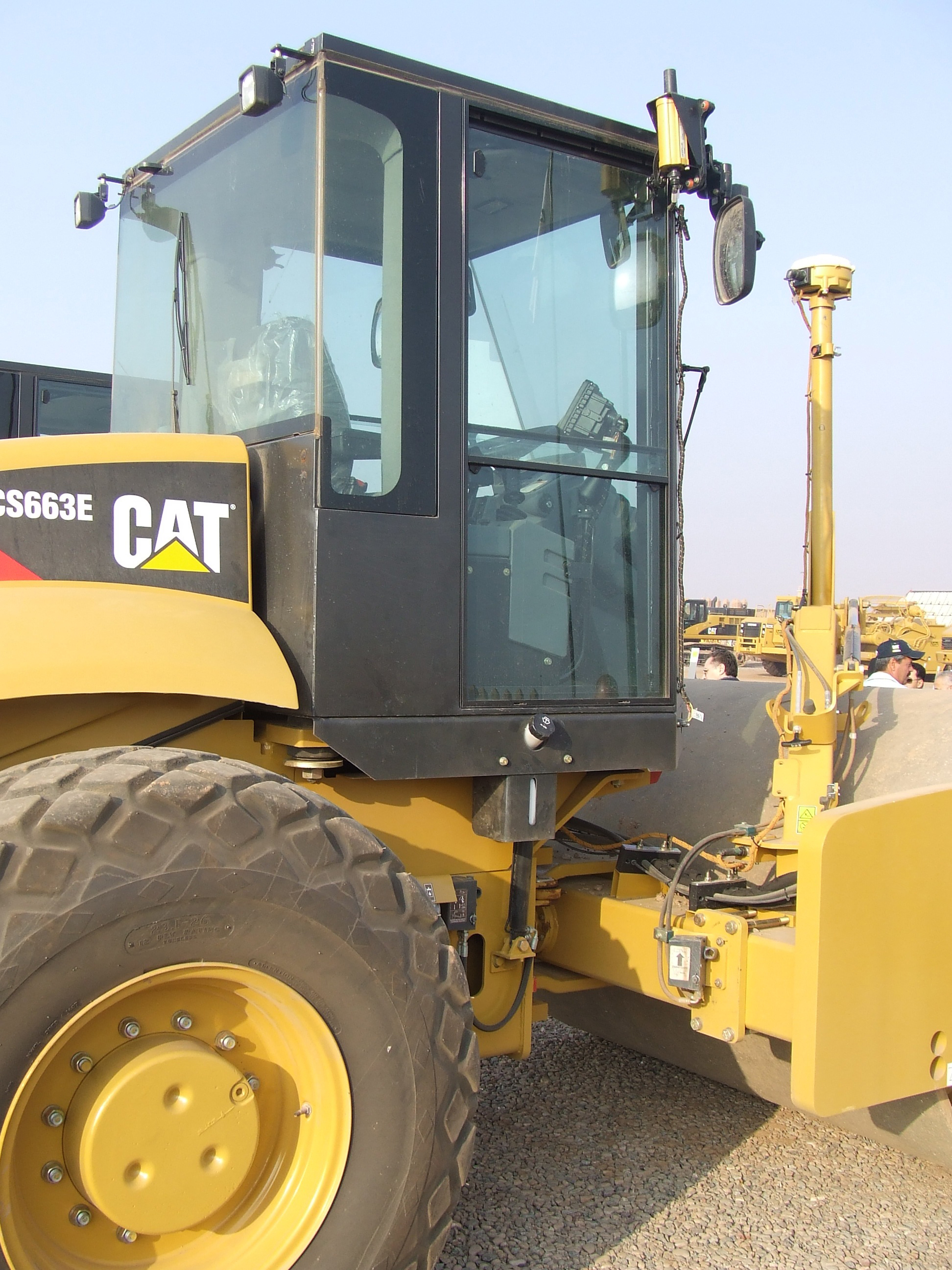 AccuGrade machine control technology is one of Caterpillar's latest developments Caterpillar machine standing