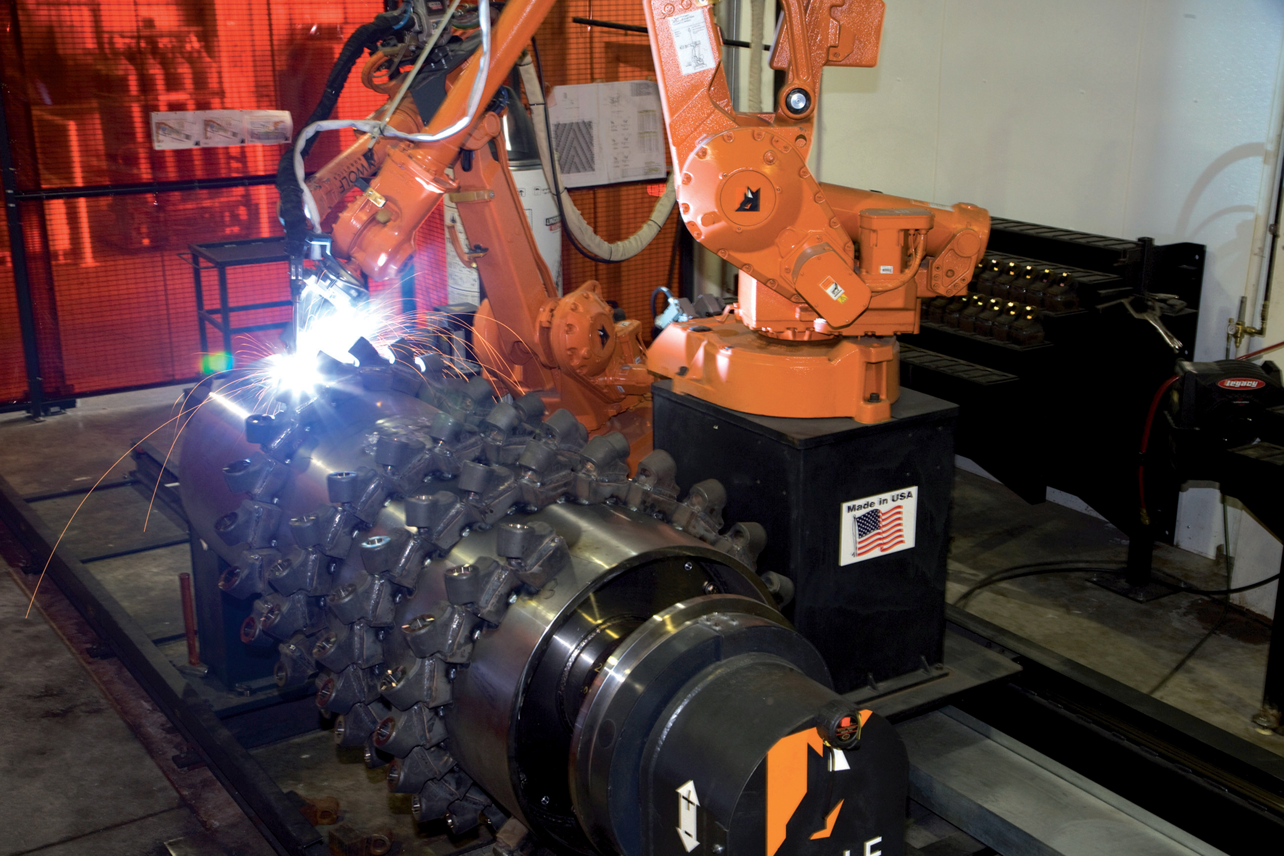 Roadtec's cutter drum programme is a development of its rebuild initiative and the drums are precision welded by robots for accuracy Roadtec cutter drum