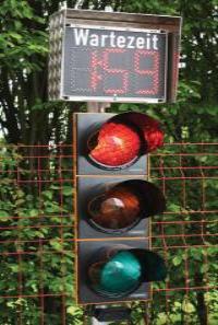 Using the new countdown system for temporary traffic lights will help boost safety according to supplier Peter Berghaus temporary traffic light with countdown system