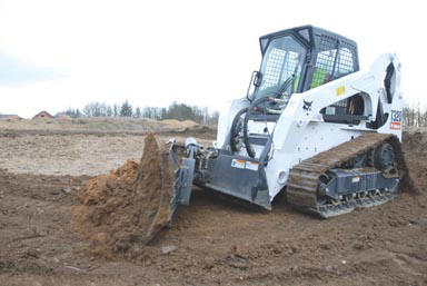 The new steel track loader models from Bobcat feature long life track components fitted with sealed and lubricated chains, forged idlers and rollers and hardened shoes track loader models from Bobcat