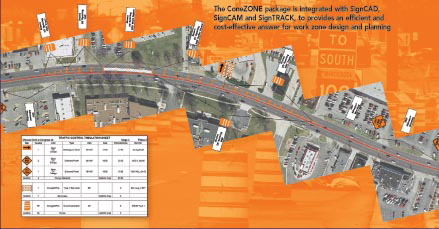 The ConeZONE package is integrated with SignCAD, SignCAM and SignTRACK, to provides an efficient and cost-effective answer for work zone design and planning ConeZone package