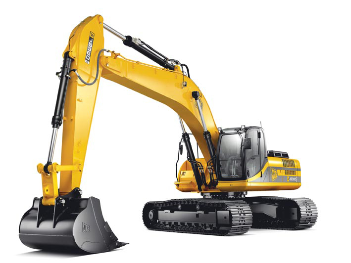 The new JS360 tracked excavator is being built at the new JCB factory. The new JCB JS360 tracked excavato
