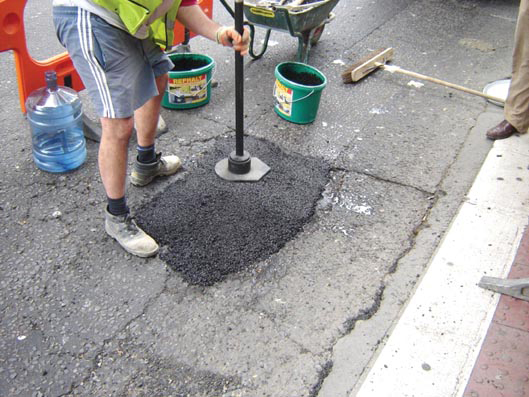 Viatec's proven Viafix pothole patching solution Viafix pothole patching solution