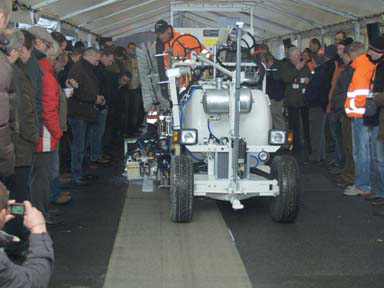 Demonstration of a HOFMANN road marking machine at a previous event HOFMANN road marking machine