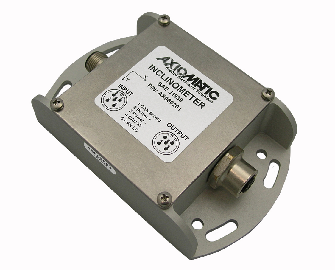 Axiomatic says that its rugged tilt sensors suit duties on earthmoving machines such as elevators Axiomatic Inclinometer
