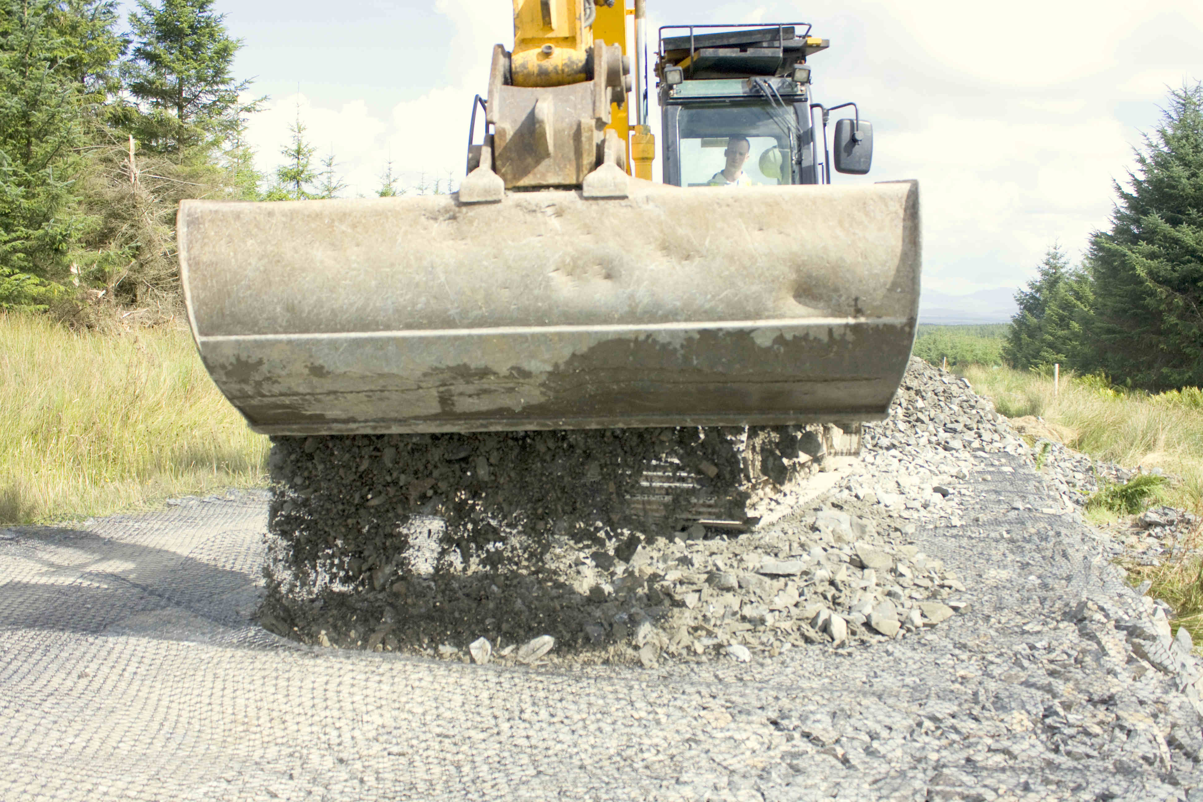 Tensar International's TriAx geogrid was selected to stabilise 65km of access roads tensar internation stabilising road