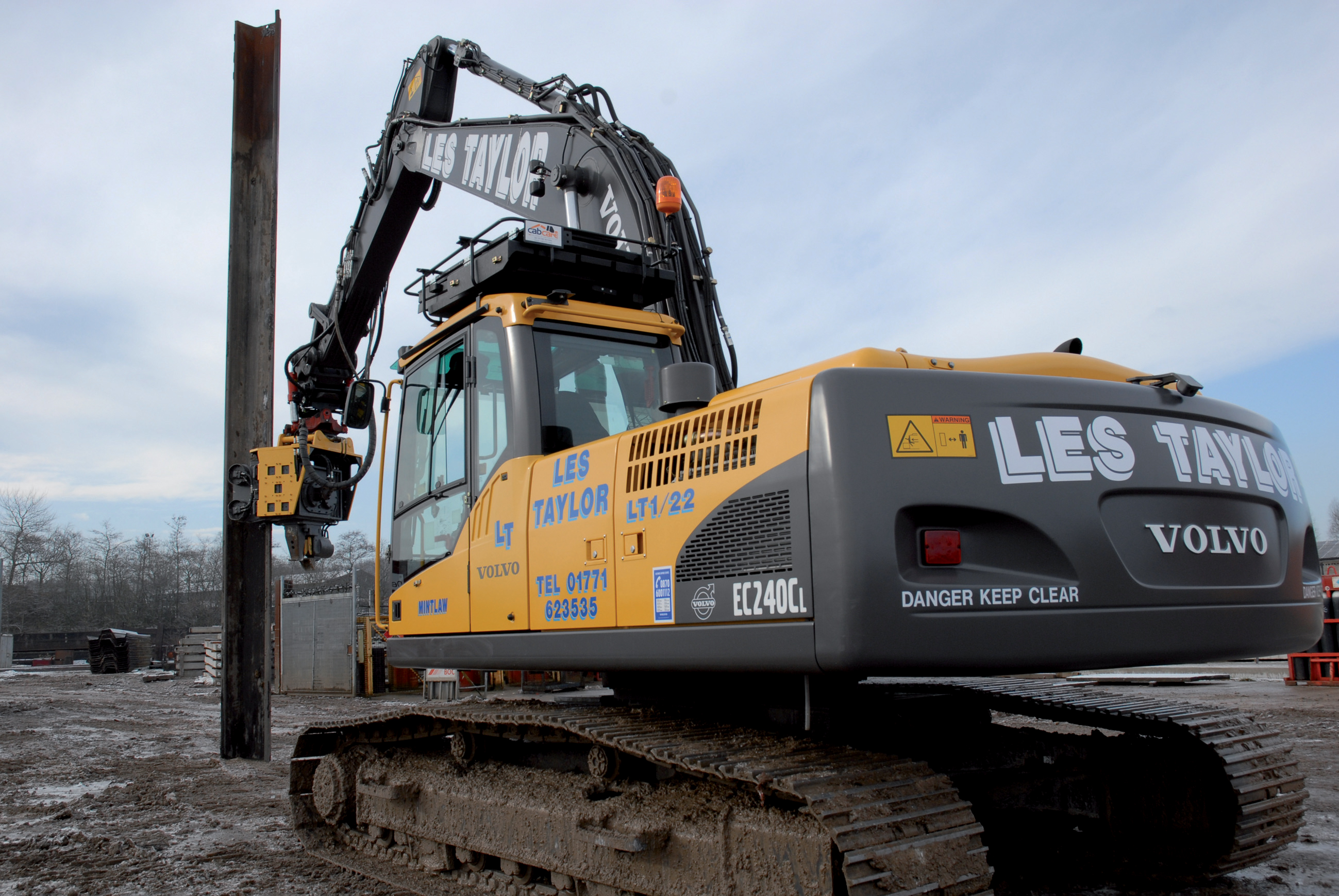 Les Taylor Contractors has added a new Volvo EC240C excavator to its piling division volvo EC240C excavator