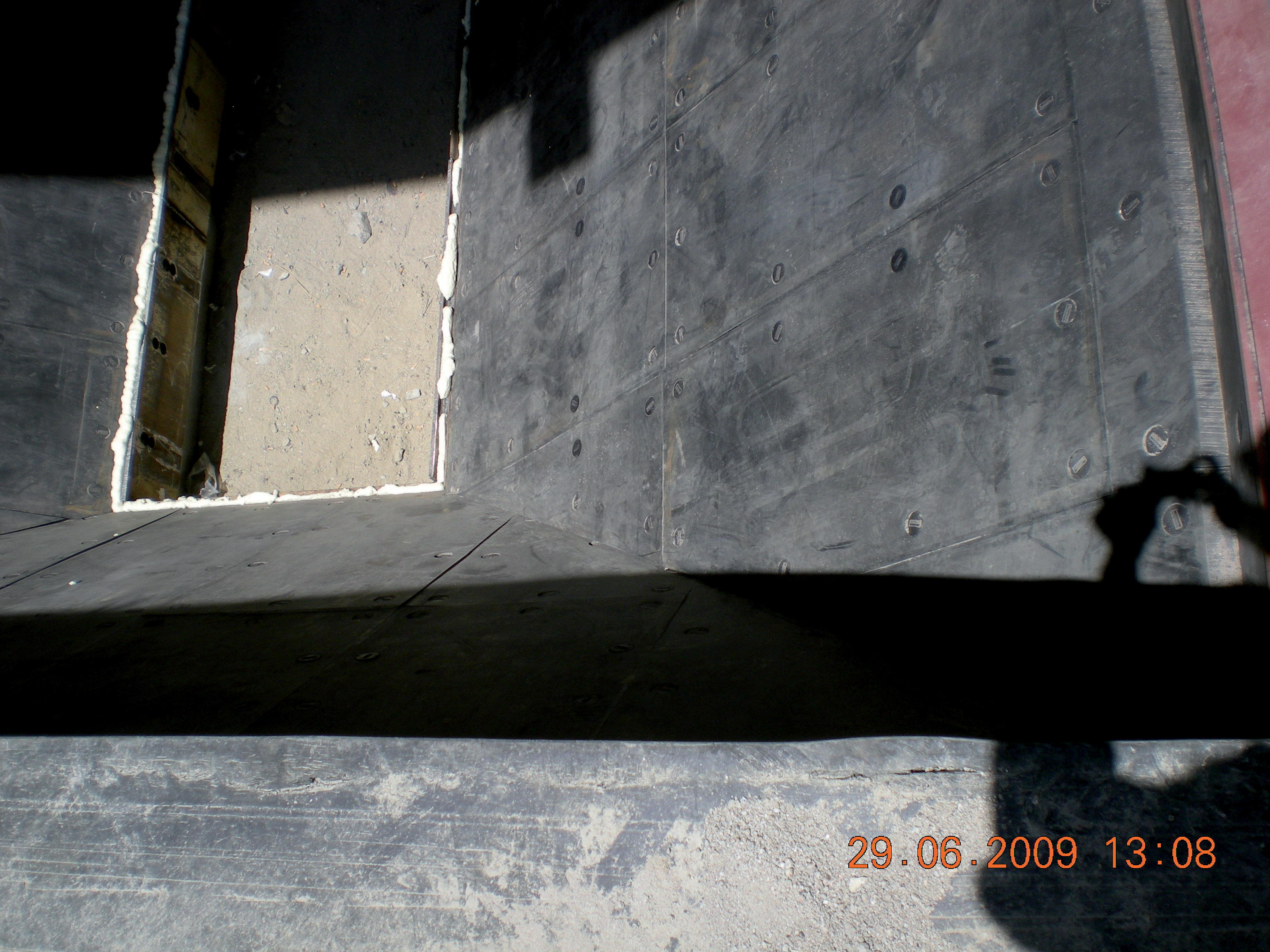 Extra wear life is expected due to the installation of Sandvik's rubber wear plates at this intake hopper intake hopper