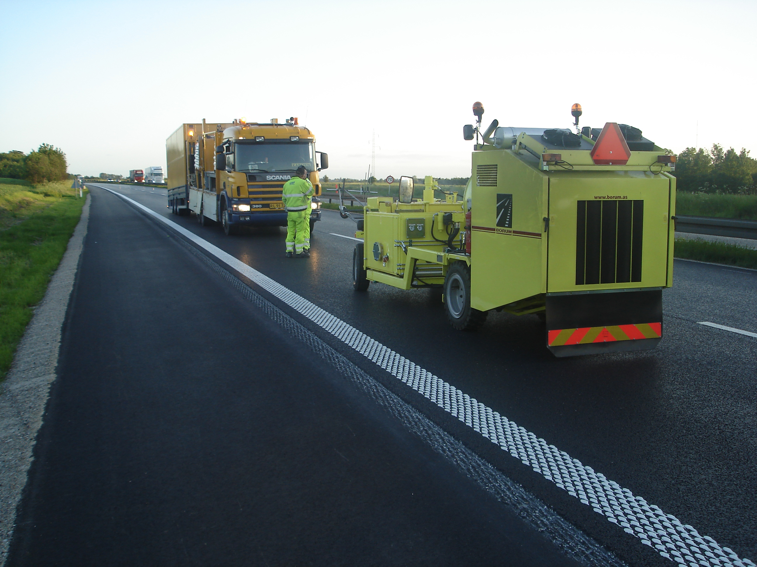 Borum is now making more machines with a new dot and line system in response to demand road marking machines