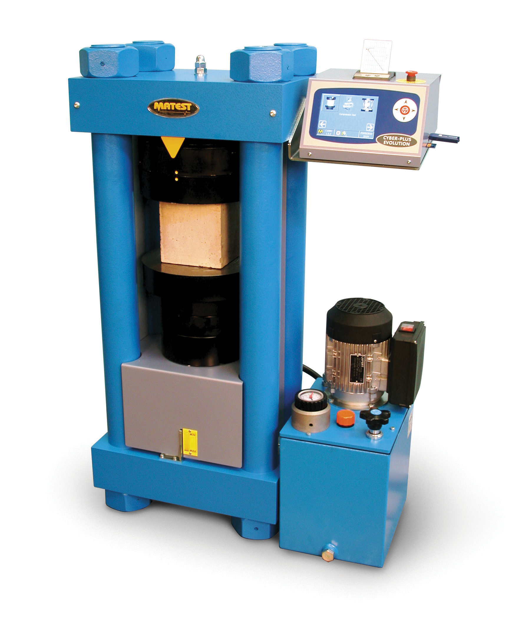 Matest recently renewed and improved its whole range of compression and flexural machines including the Cyber-Plus Evolution Matest Cyber-Plus Evolution
