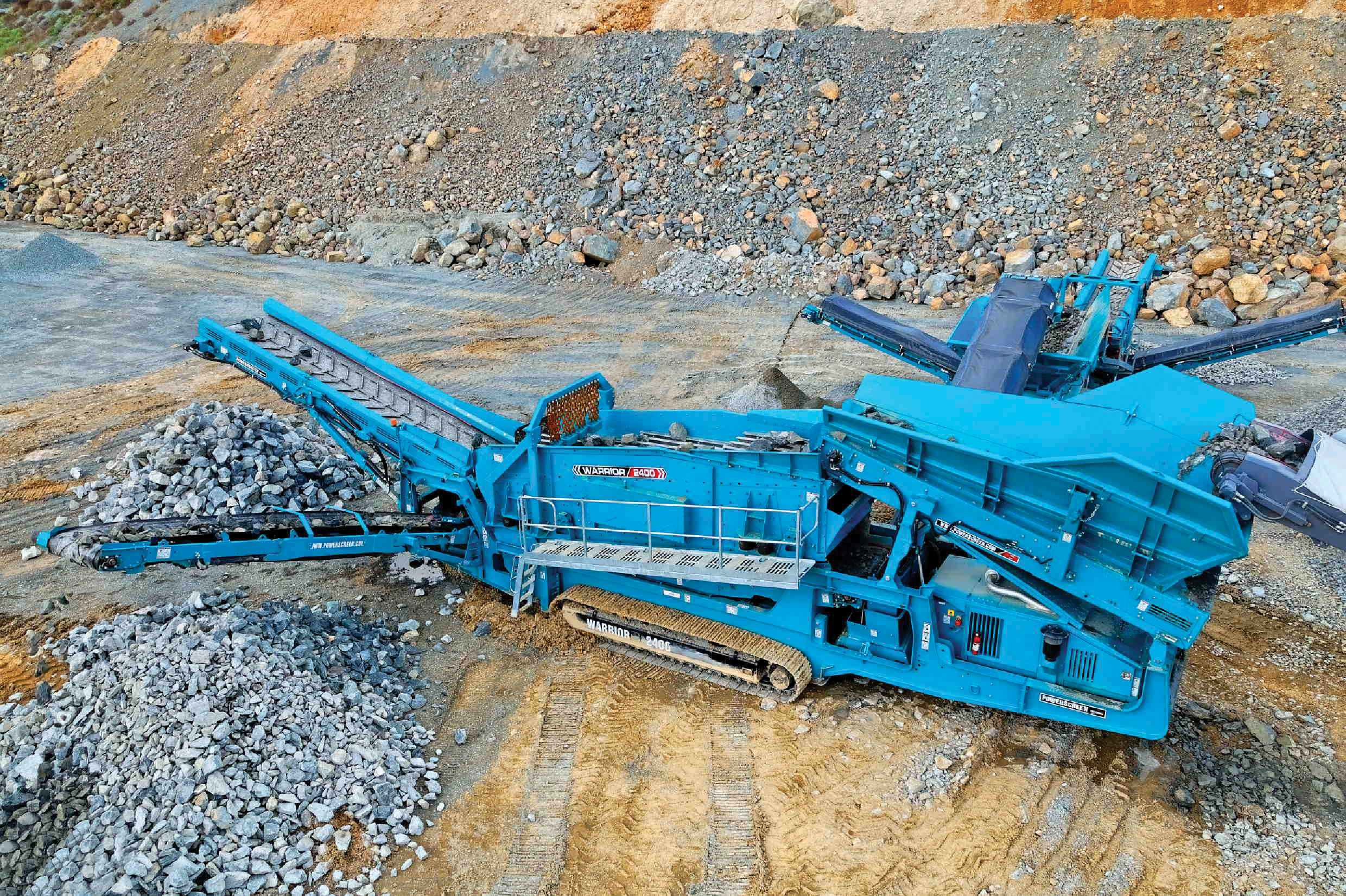 Powerscreen's Warrior 2400 screening plant shares many features with the existing smaller units in the line-up while offering greater throughput capabilities Powerscreen's Warrior 2400 screening plant