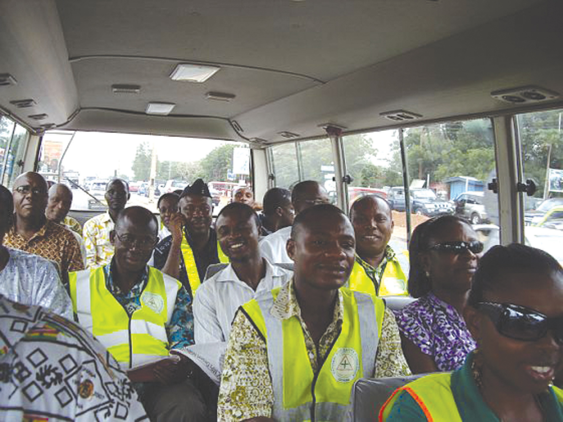 Participants in the Ghana VRU course leaving for a technical visit to downtown Accra Participants in the Ghana VRU course