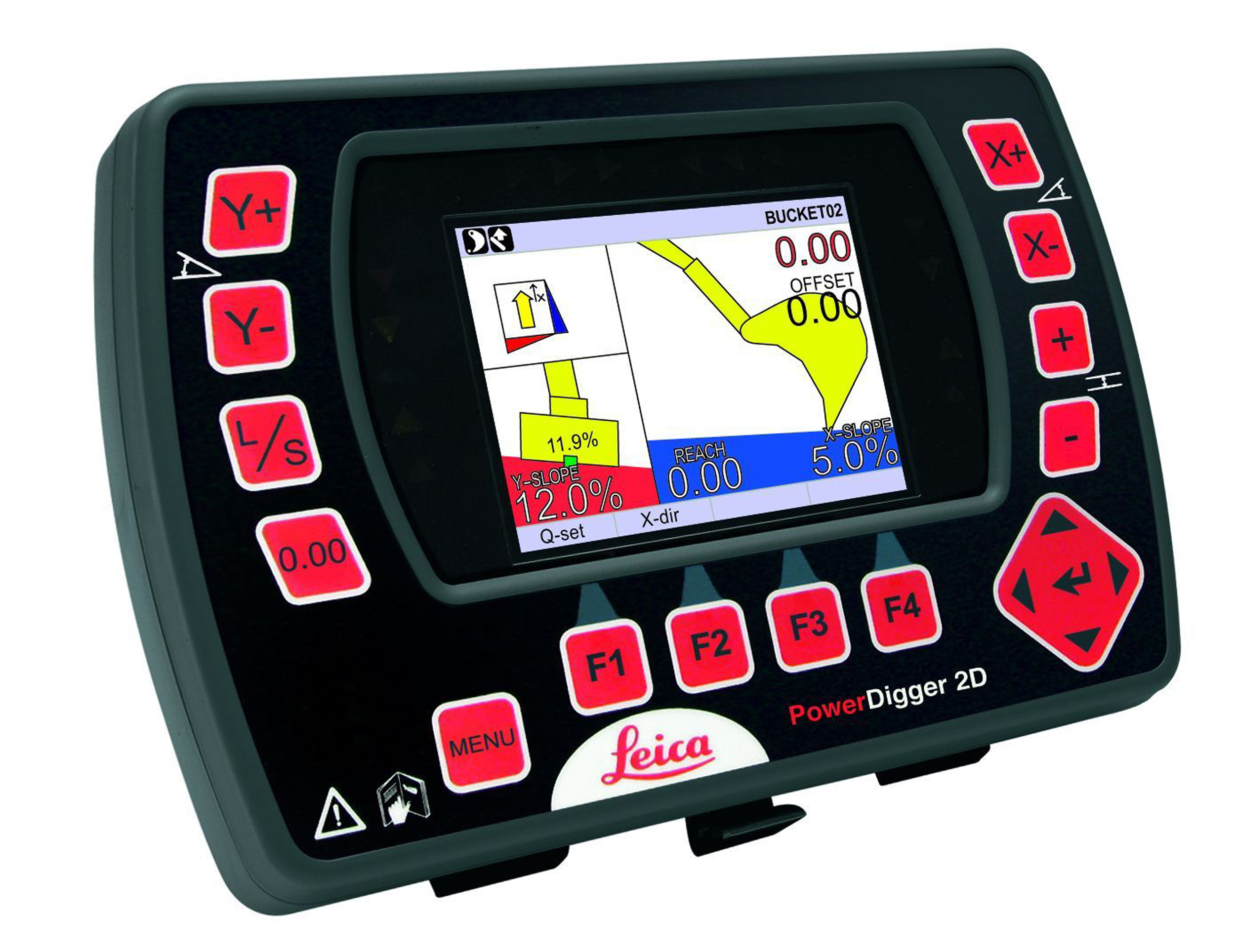 The novel 2D PowerSnap control panels from Leica Geosystems can be moved from machine to machine and can also be upgraded to full 3D operation PowerDigger 2D