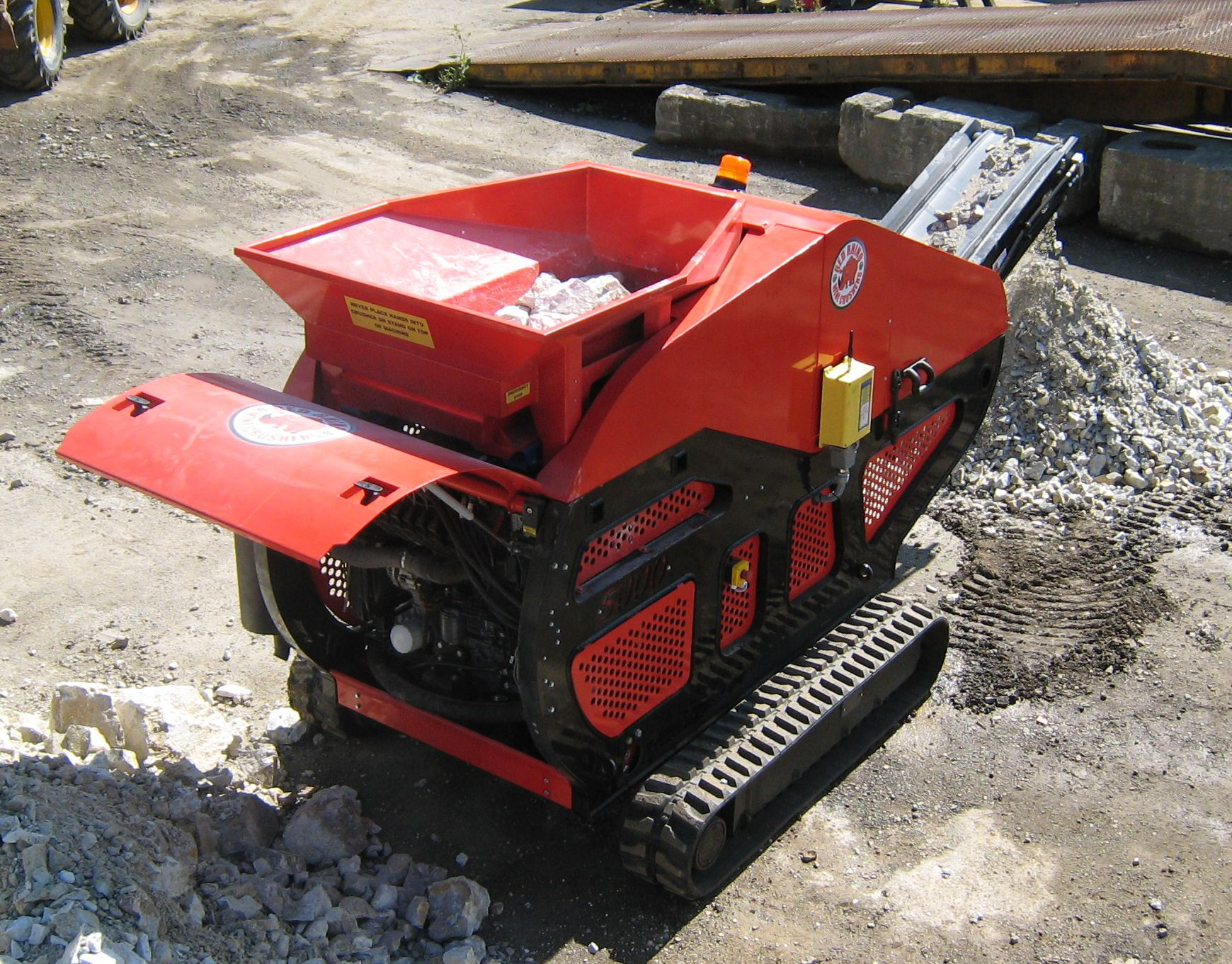 A Red Rhino Crusher: 24 have been ordered for use in Haiti Red Rhino Crusher