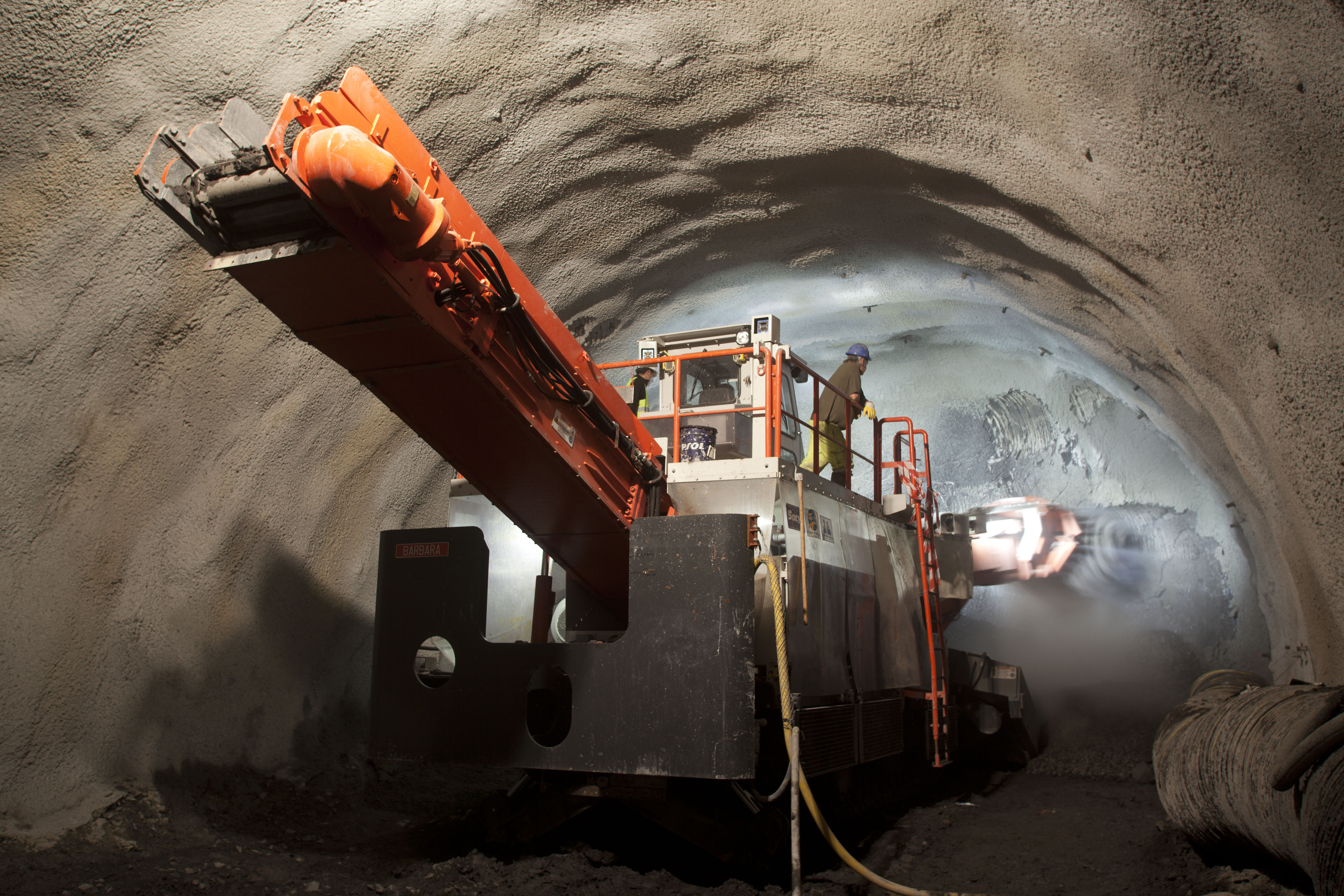 The MT520 Roadheader is a versatile machine, made even more so by being offered with a wide option list MT520 Roadheader