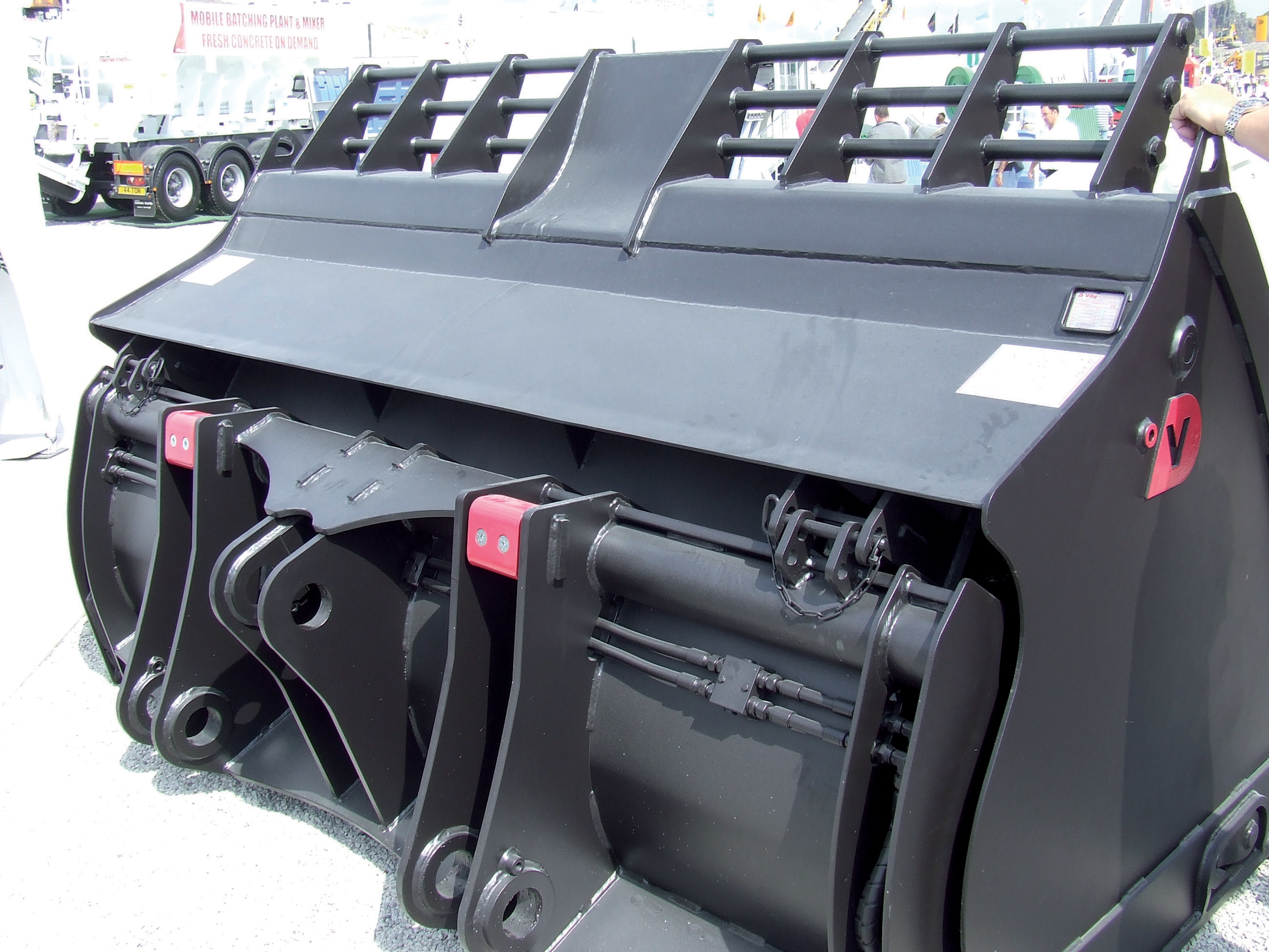 Versatility is claimed for Viby's bucket attachments demolition and recycling buckets