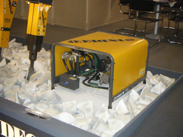 The new compressor from Indeco can be fitted to any type of excavator requiring a water spray system for use with a breaker in a tunneling application Indeco compressor