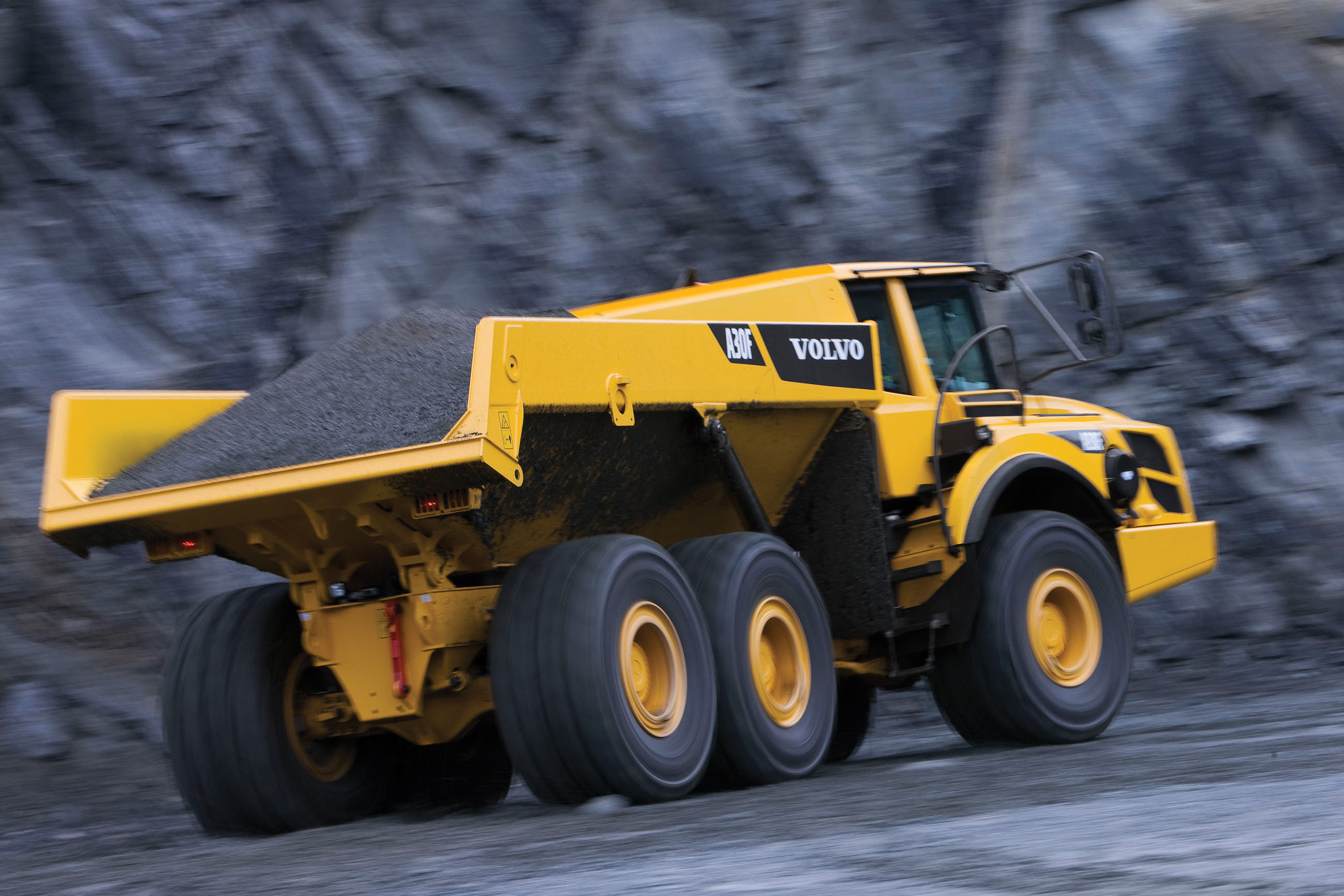 Volvo's F-series articulated haulers offer up to 4% improved fuel efficiency over the earlier E-Series Volvo's next generation