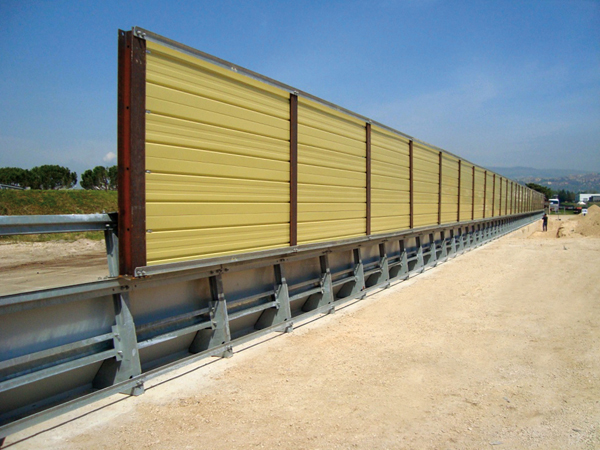 The novel new barrier system from Marcegaglia offers a range of containment and noise attenuation capabilities to meet a variety of road safety application needs Marcegaglia barrier system