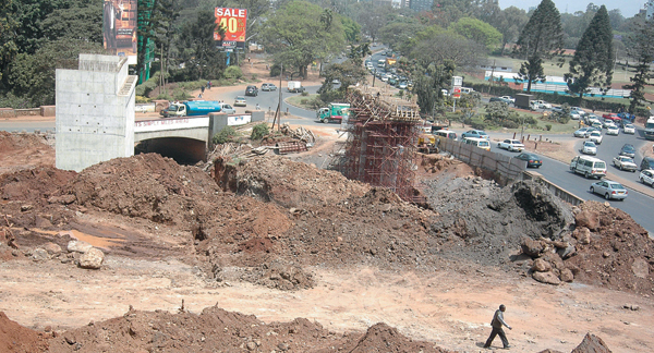 Construction work is underway at the Museum Hill portion of the project to upgrade a key highway link in Kenyan capital Nairobi Museum Hill highway portion