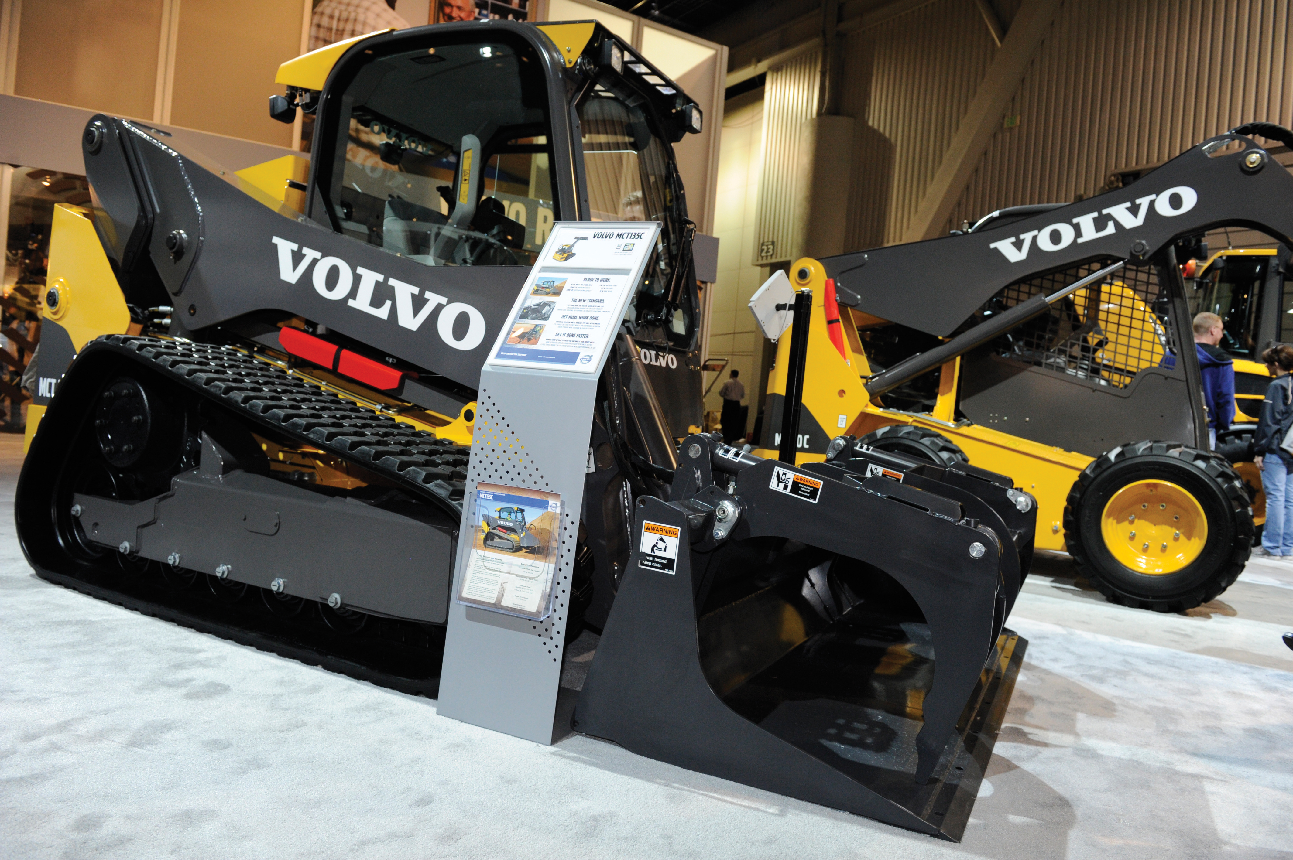 Skid steer loaders is an all-new sector for Volvo Construction Equipment, which introduced a number of new models at CONEXPO-CON/AGG including the MCT135C Volvo Construction Equipment