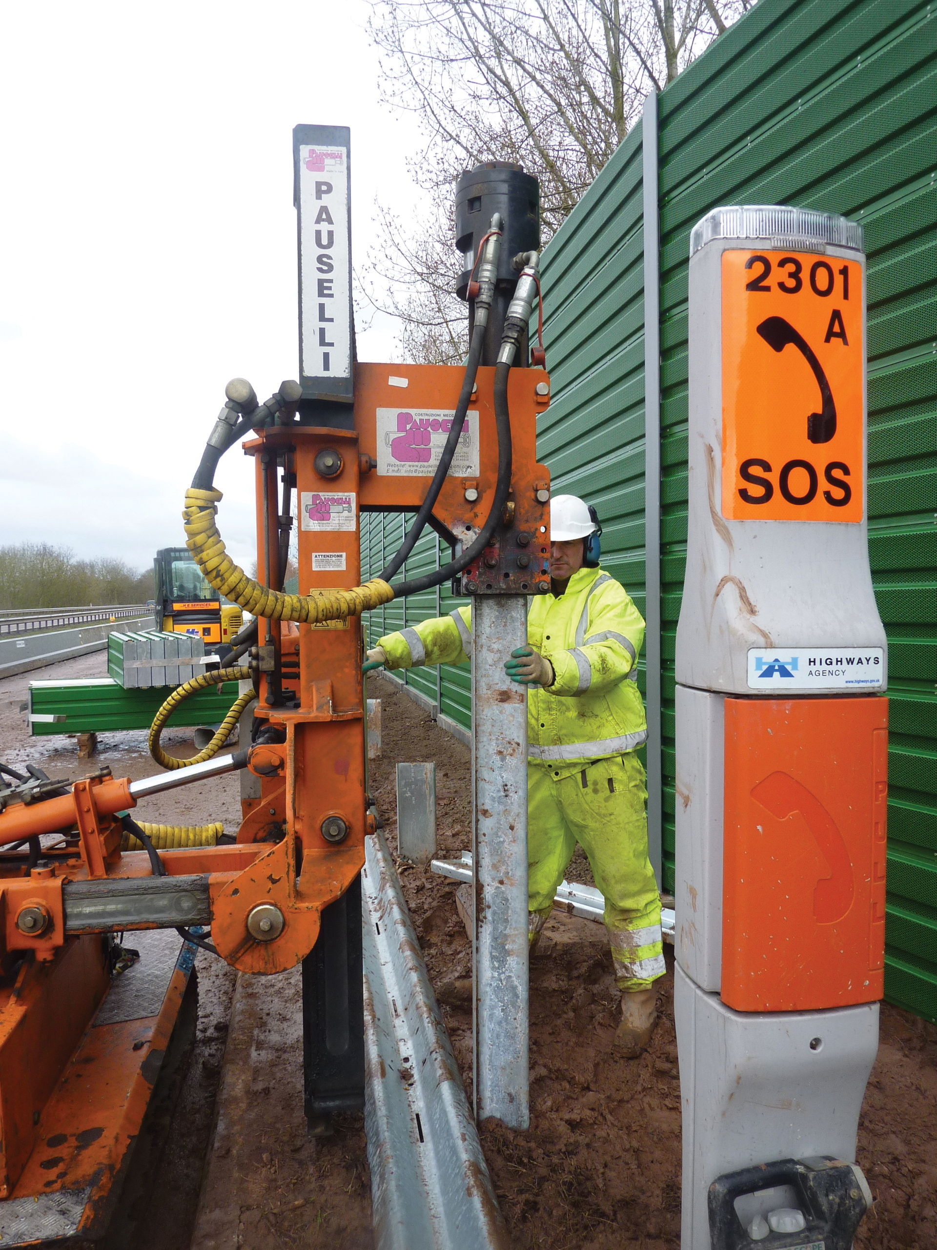 Noise attenuation panels from Holgate are being installed on the M74 project close to Glasgow in the UK Noise attenuation signs