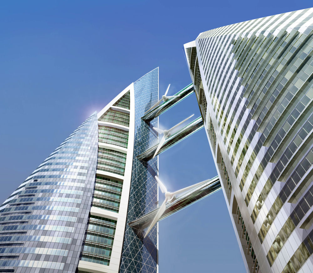 Bahrain World Trade Center, Picture credit: Atkins Design Bahrain World Trade Center