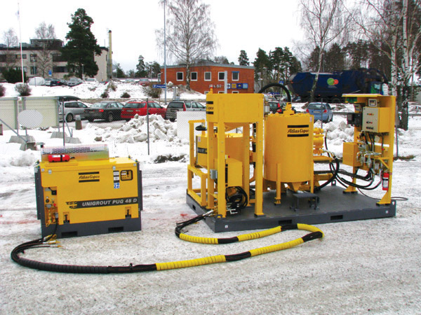A sophisticated grouting solution is available from Atlas Copco atlas copco grouting system