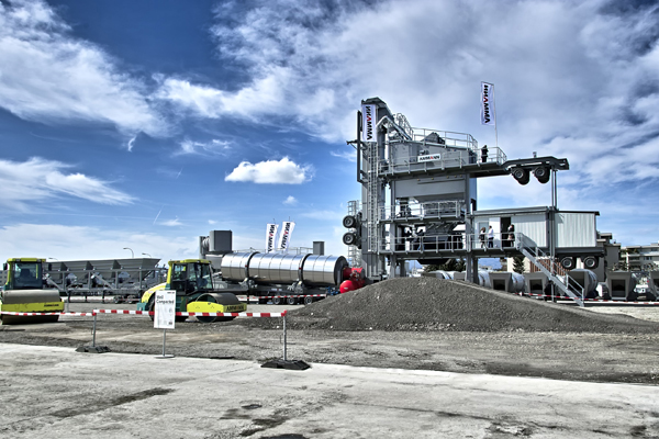 A BlackMove II asphalt mixing plant, similar to that erected in Sweden, and the 'star' of BlackMove II: A Midsummer Adventure BlackMove II asphault mixing plant