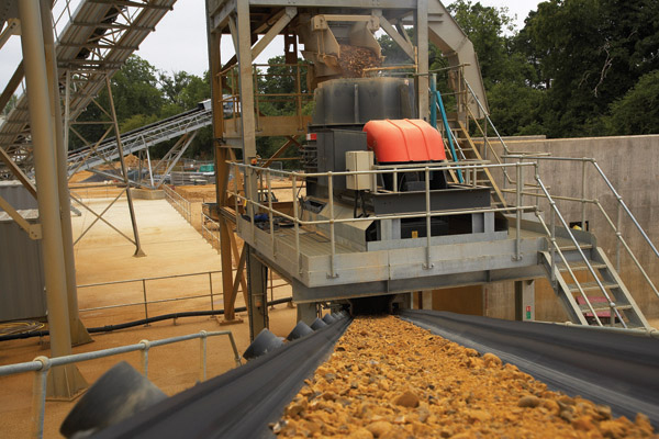The patented design of the Sandvik VSI crusher is helping Tarmac produce high quality manufactured sand for use in the cement sector at its Blashford quarry Sandvik VSI crusher