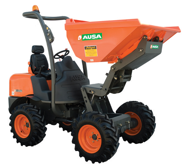 High stability is claimed for Aussa's compact, high lift dumper Ausa D150AHA