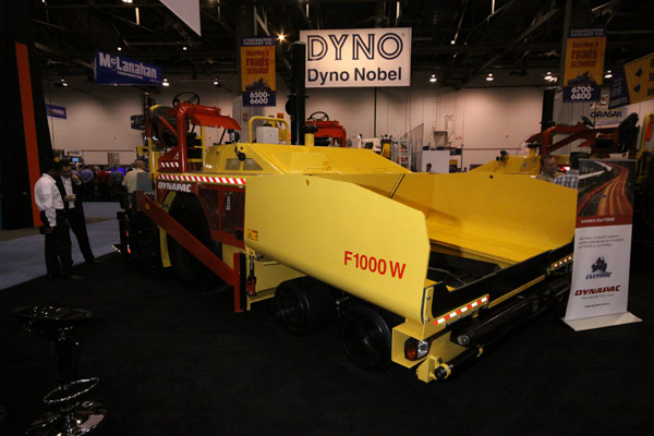 The latest US style Dynapac pavers are designed to maximise visibility across the hopper Dynapac F1000W paver