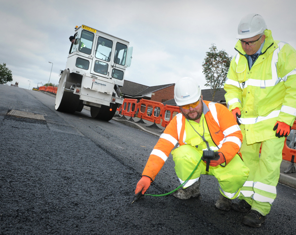 The novel Hanson ERA asphalt product features a high percentage of recycled materials The novel Hanson ERA asphalt product features a high percentage of recycled materials