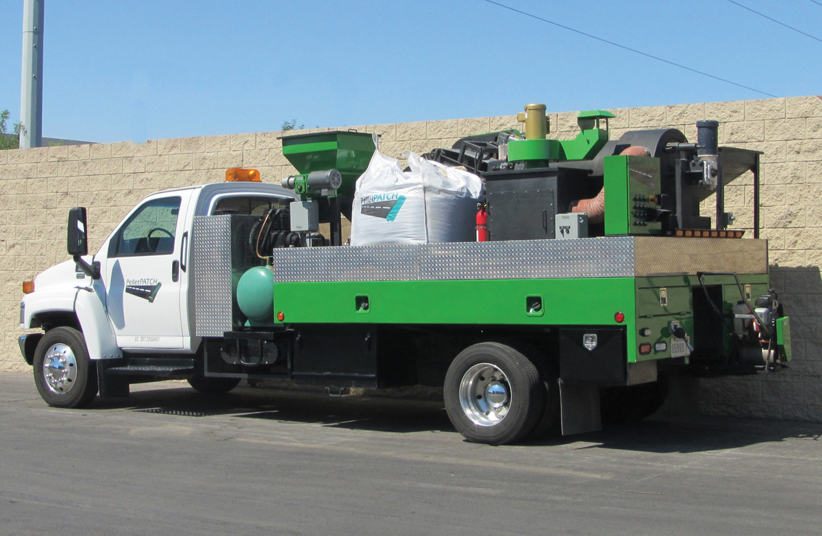 All-year round hole patching capabilities are claimed for the new equipment from Phoenix Industries New equipment from Phoenix Industries