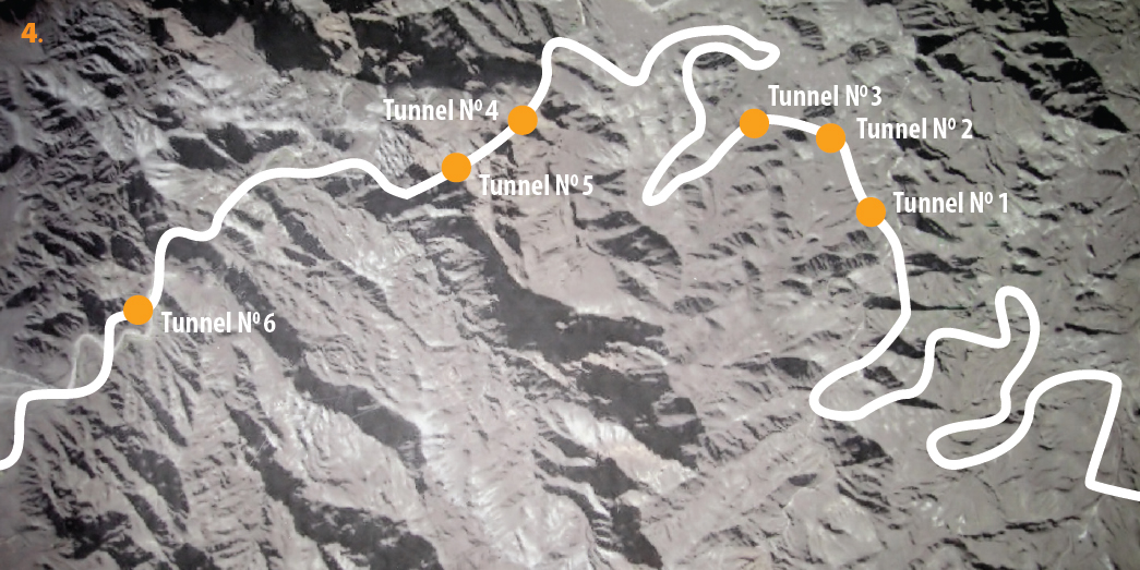 Seen above, it is clear why the tunnel section provides the best way to cross this difficult landscape. Tunnel Map