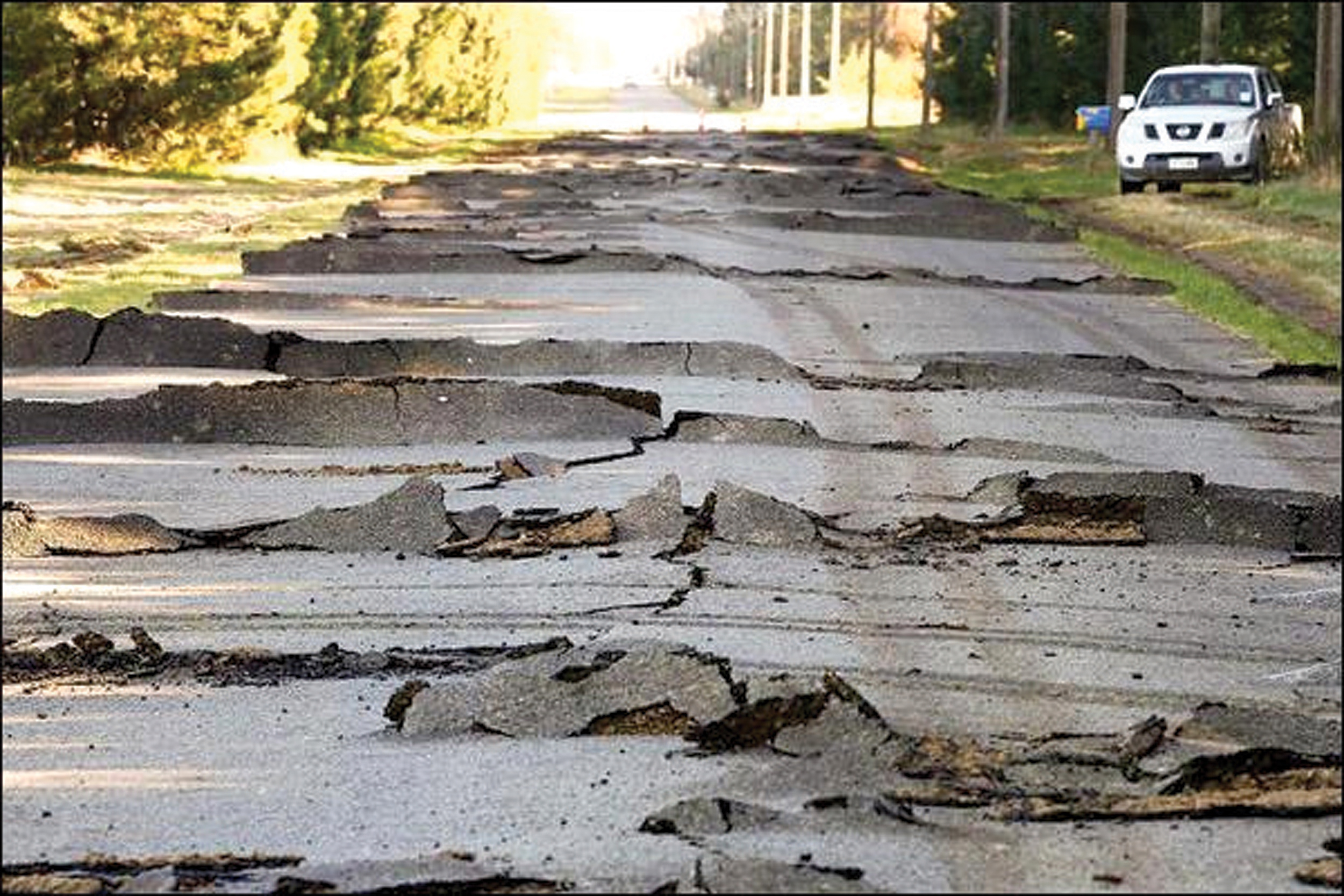 Driving along roads in Christchurch calls for vigilance and care WH Apr 12 P38 1