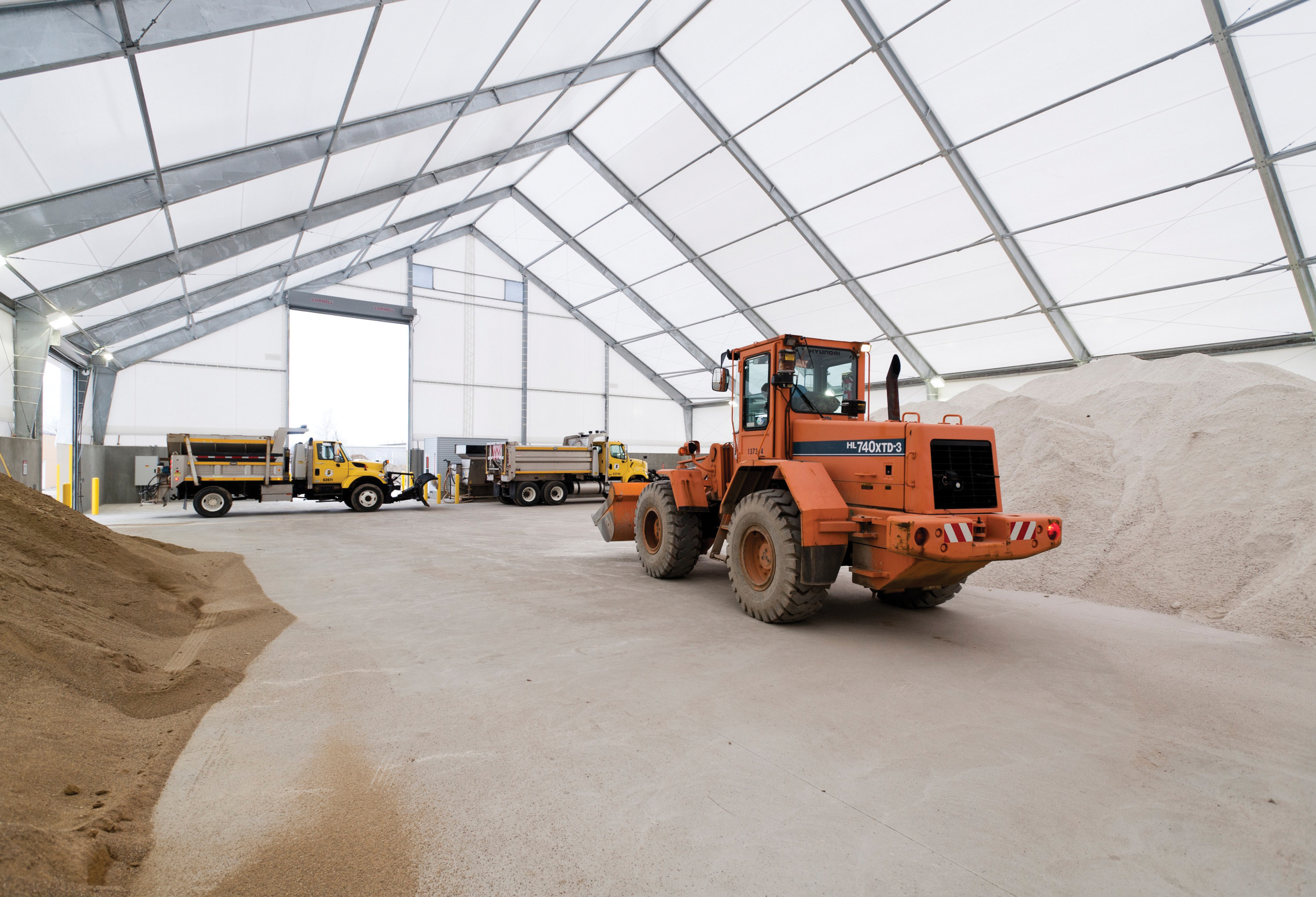 Legacy Building Solutions two new salt storage and winter de-icing operation facilities for the Indiana Department of Transportation (INDOT) in the United States provide each site with a 2,993tonne salt storage capacity
Legacy Solutions salt storage
